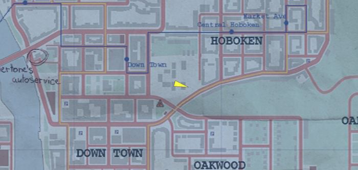 Mapa do budowy w Hoboken