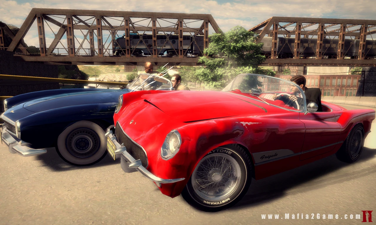 Mafia II - czerwony sportowy kabriolet