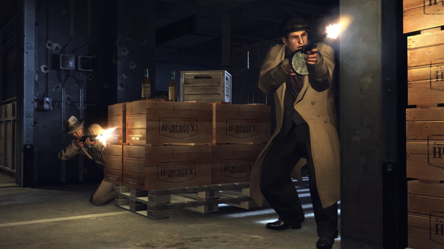 Mafia II - strzelanina przy skrzyniach whisky