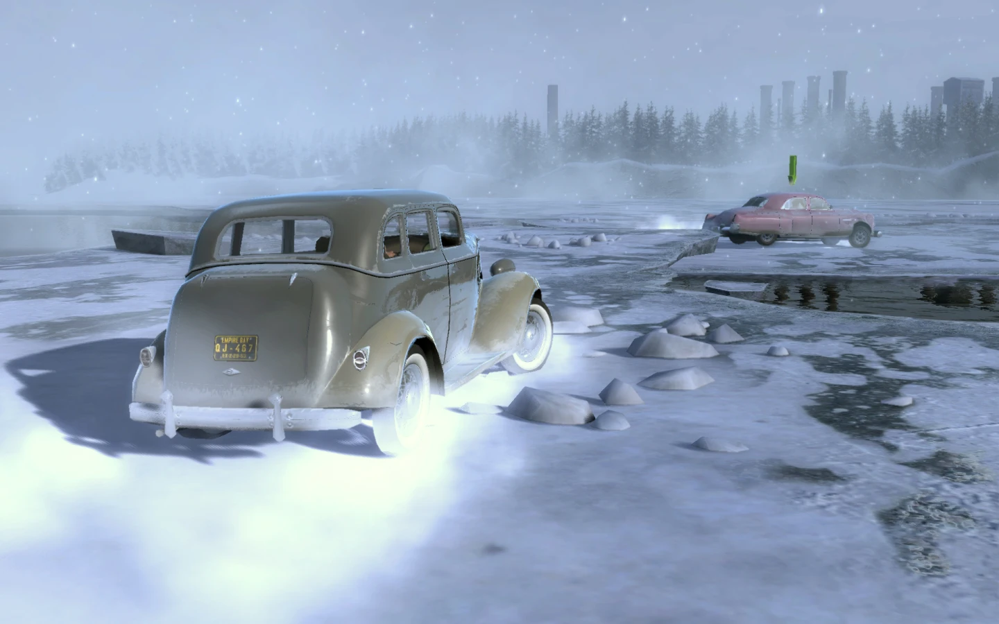 Mafia II: Joe's Adventures - pościg po zamarzniętym jeziorze