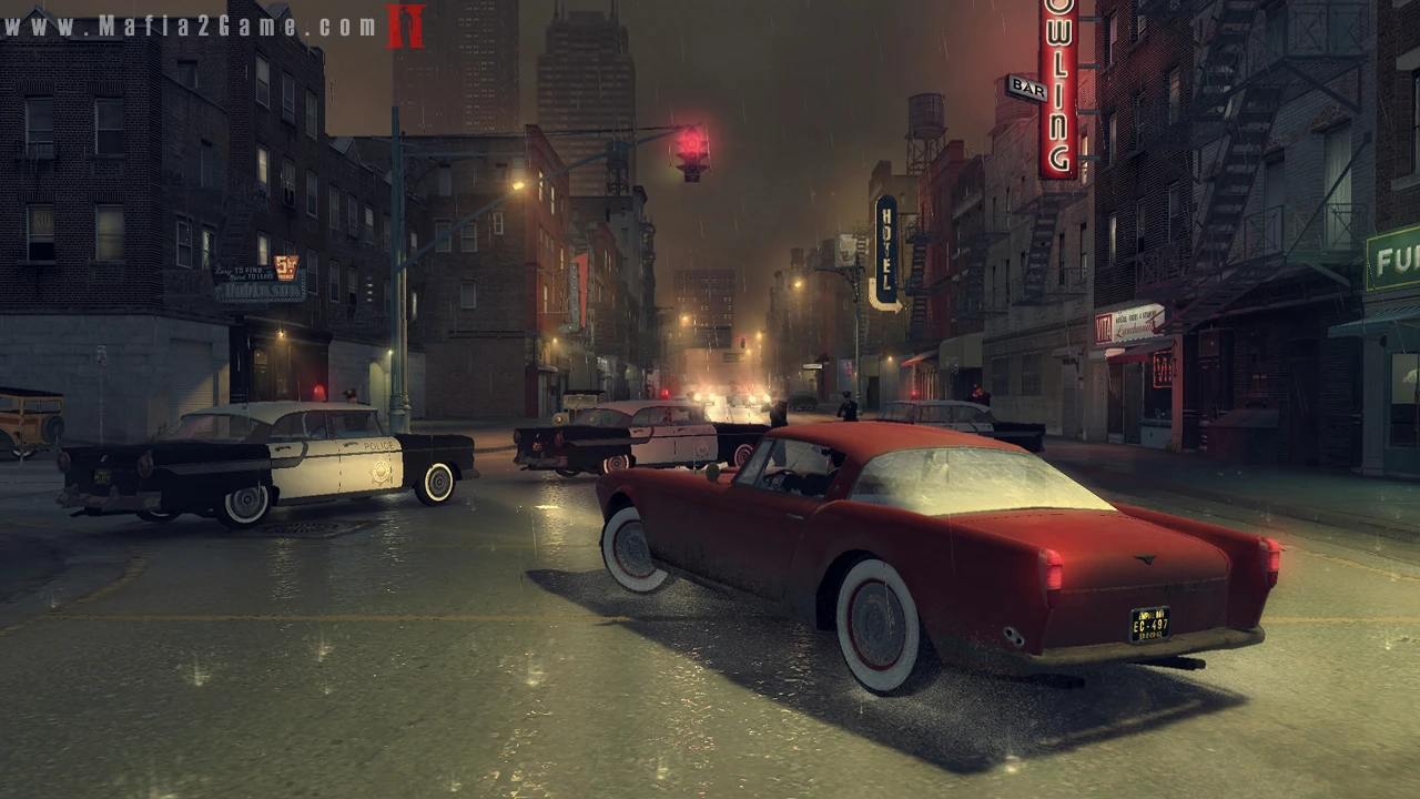 Mafia II - nocny pościg w deszczu