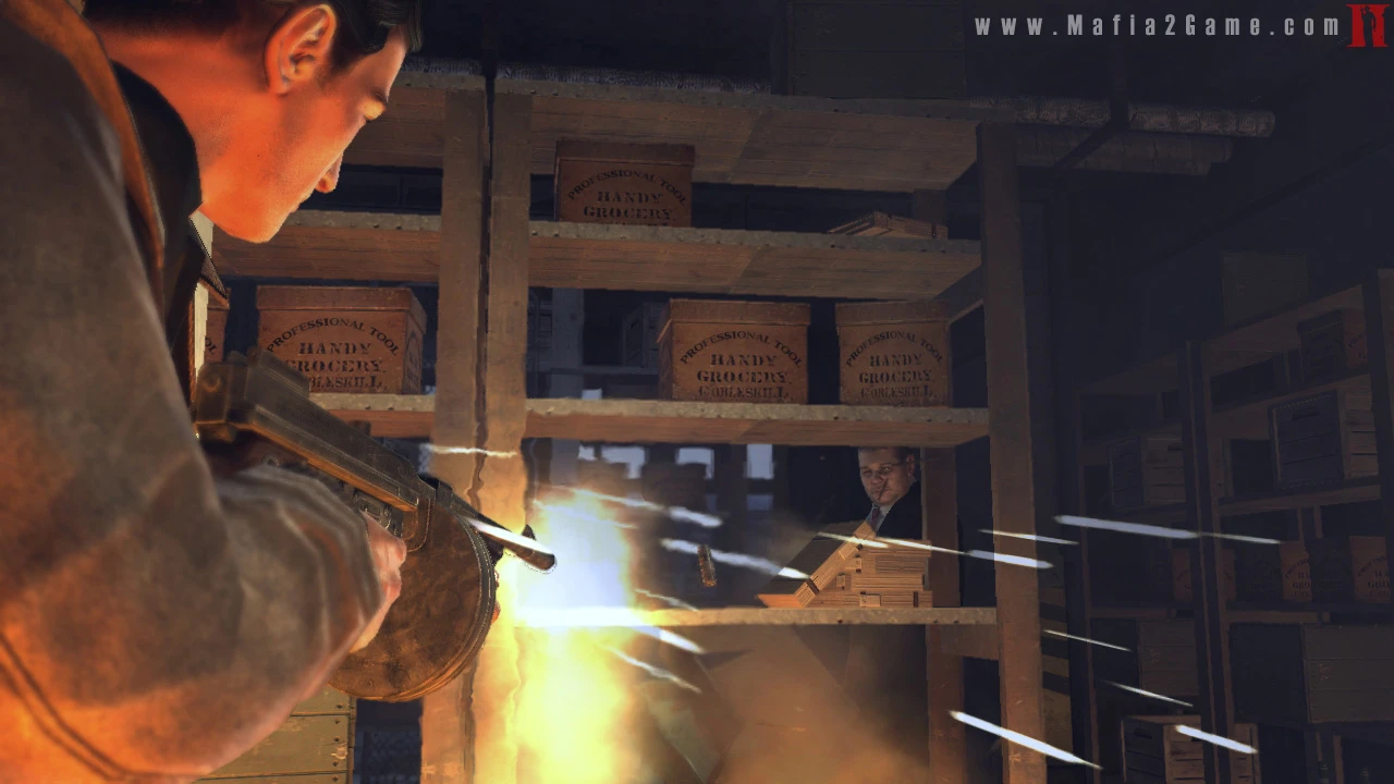 Mafia II - strzelanina z Thompsonem