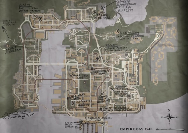 Mafia II - mapa Empire Bay