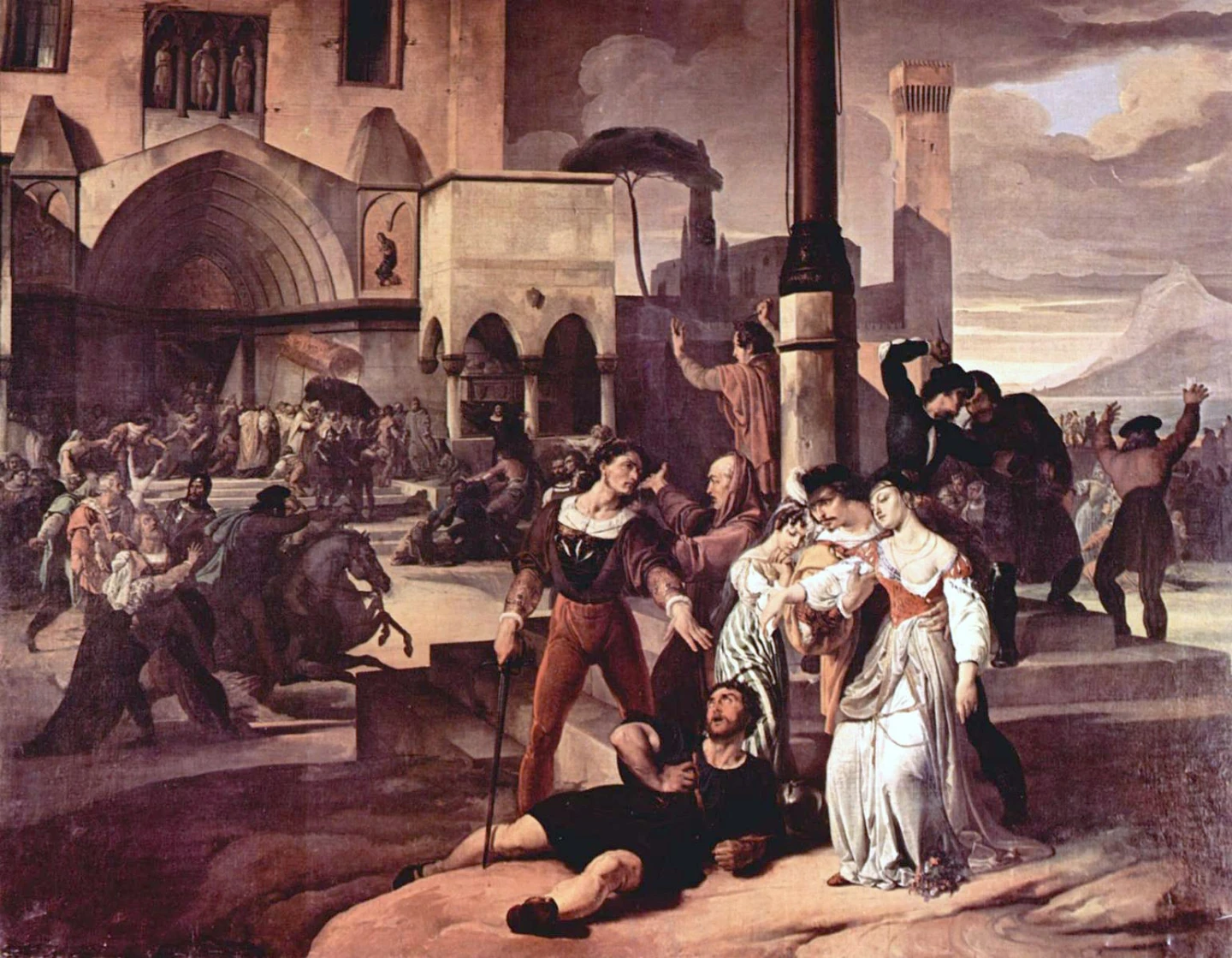 Nieszpory sycylijskie - obraz Francesca Hayeza